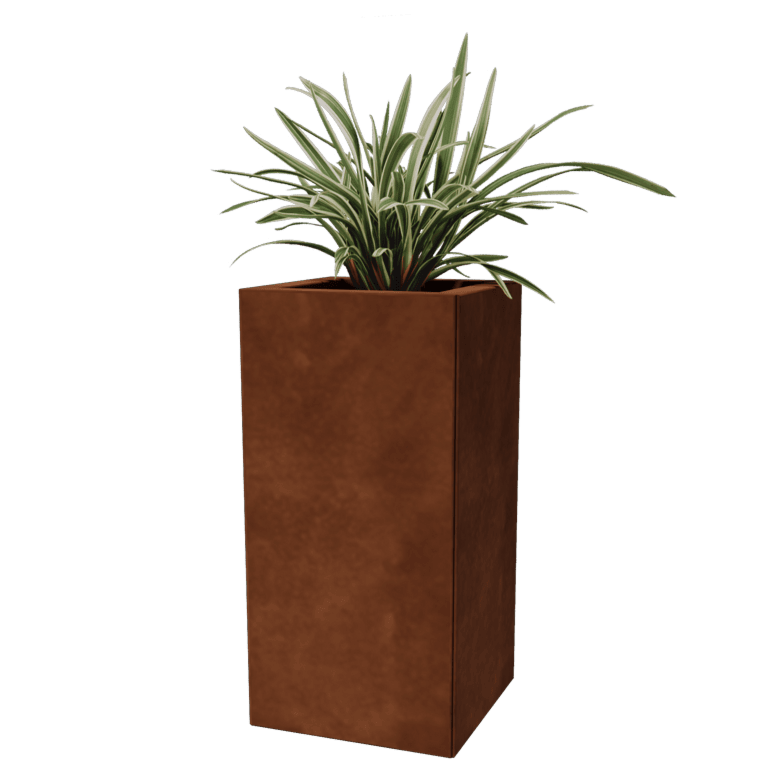 Jardinière en acier Corten - Carré - 30 x 30 cm