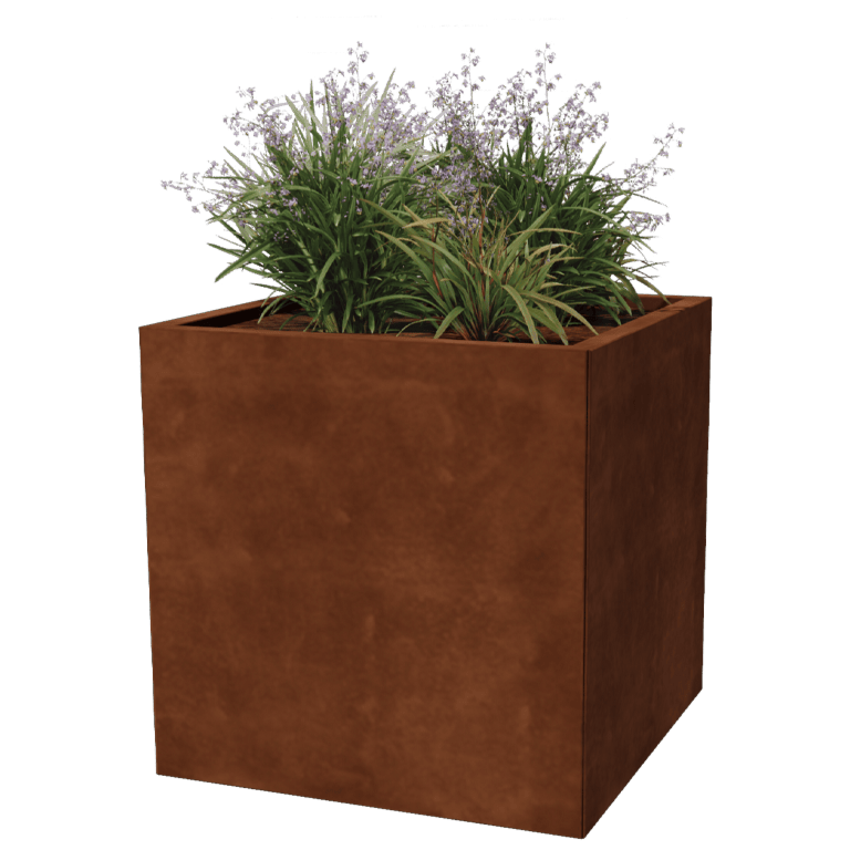 Jardinière en acier Corten - Carré - 70 x 70 cm