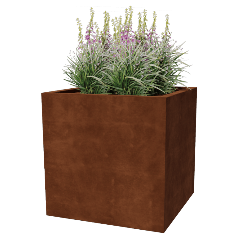 Jardinière en acier Corten - Carré - 80 x 80 x 80 cm - Soudé