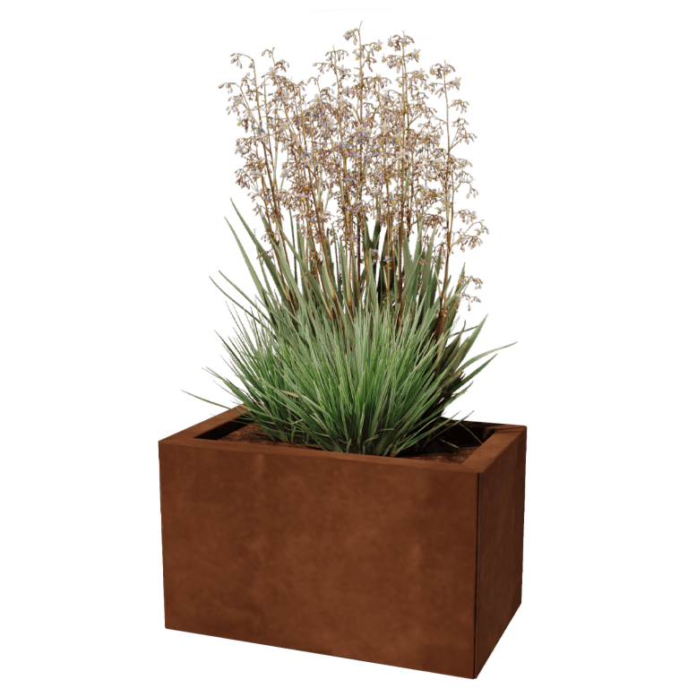 Jardinière en acier Corten - Rectangle - 30 x 50 cm