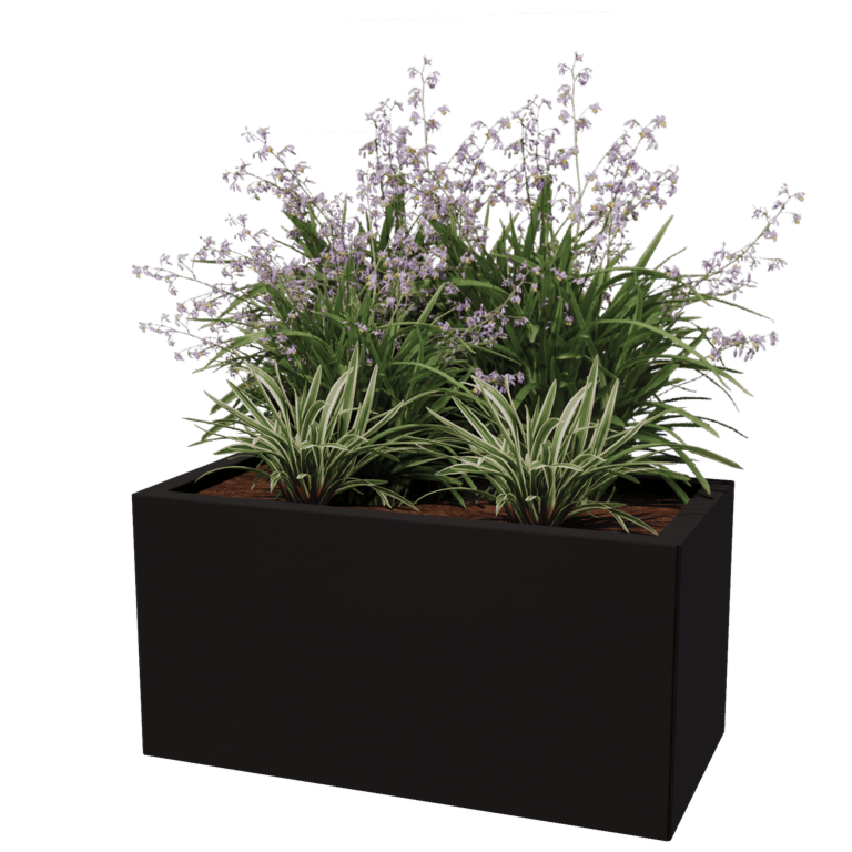 Jardinière en acier - Rectangle - 40 x 80 cm