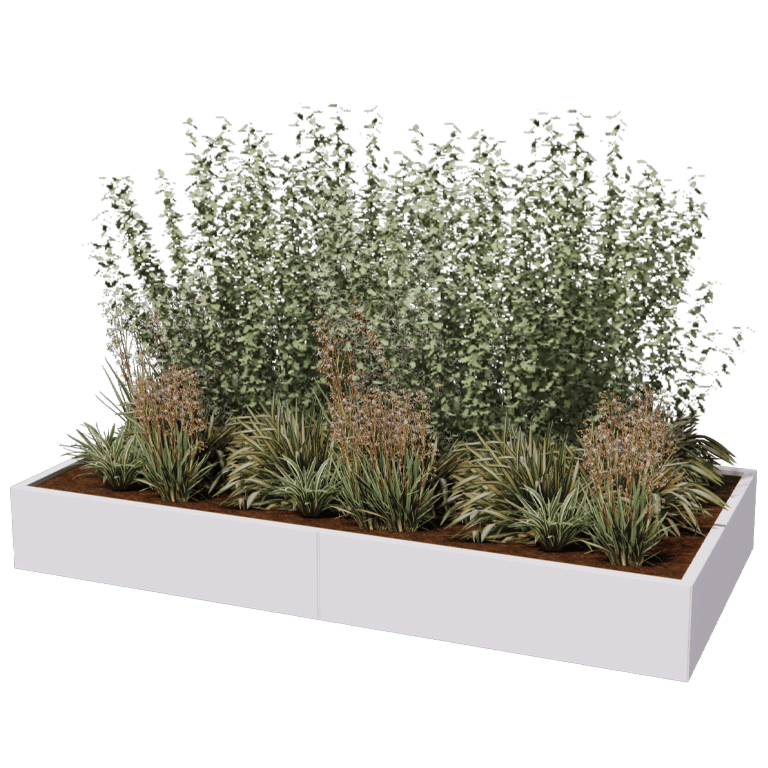Jardinière en acier XXL - Rectangle - 240 x 120 cm