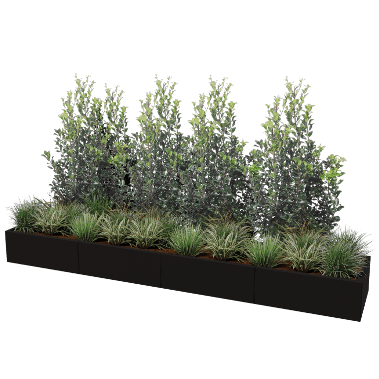 Jardinière en acier XXL - Rectangle - 320 x 60 cm