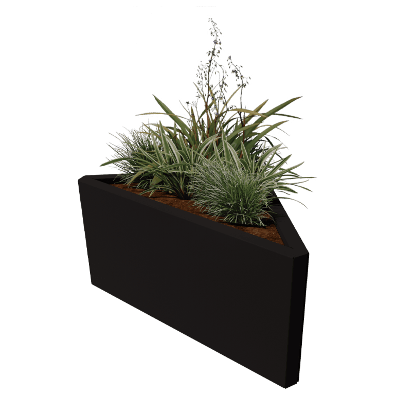 Jardinière en acier - Triangle isocèle - 83,9 x 46,4 cm