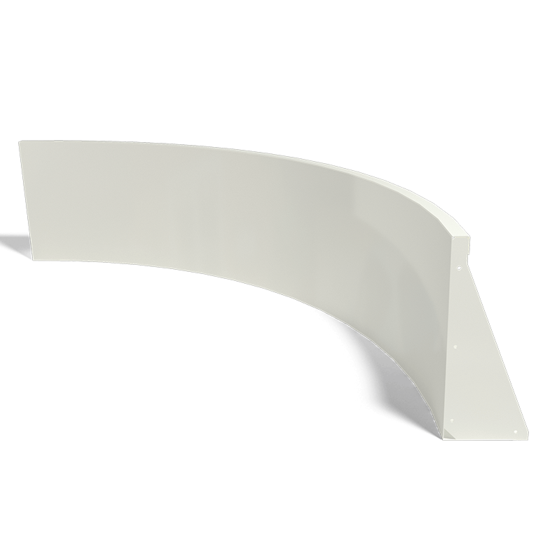 Mur de soutènement en acier - Courbe intérieure - 150 x 150 x 50 cm