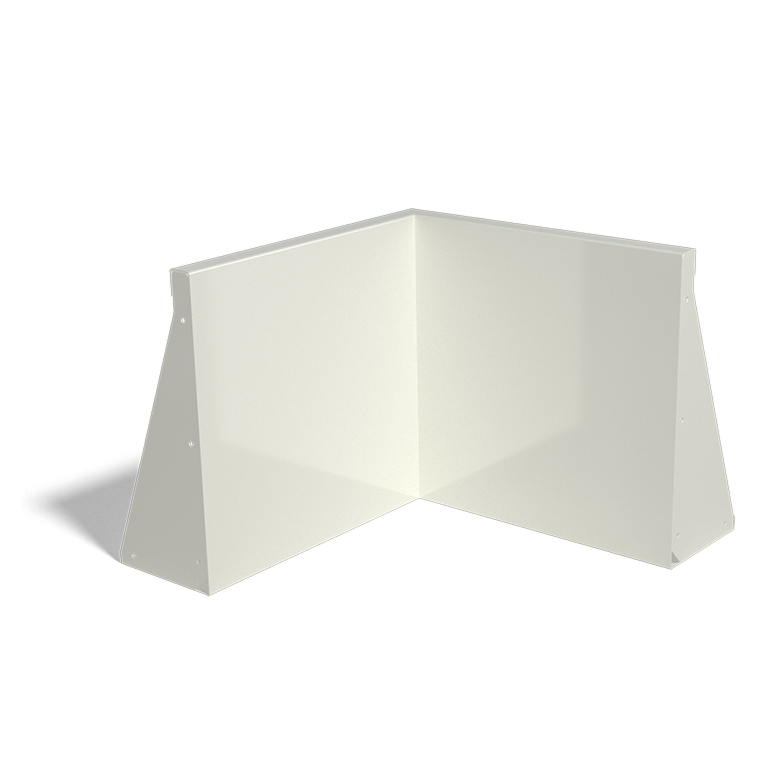 Mur de soutènement en acier - Angle intérieur - 50 x 50 x 50 cm