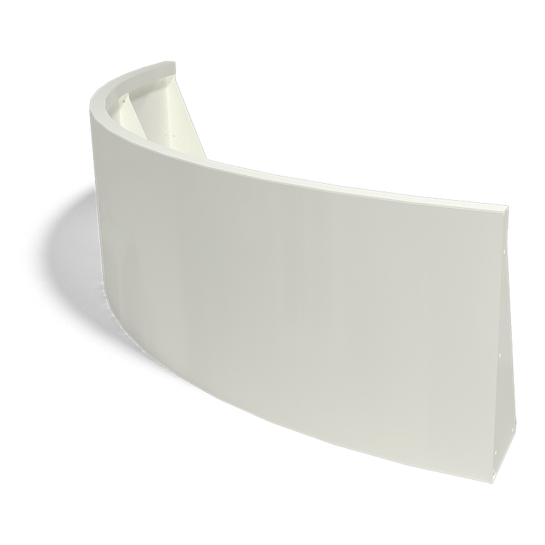 Mur de soutènement en acier - Courbe extérieure - 150 x 150 x 50 cm