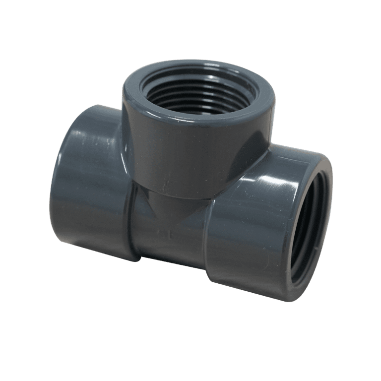PVC-U - Raccord en Té - 90° - 3x Filetage Femelle 1"