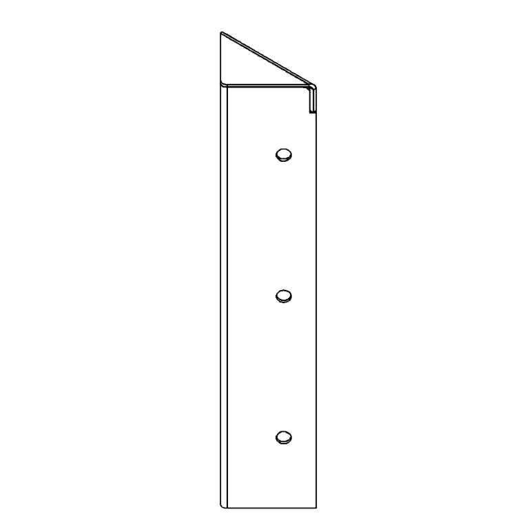 Jardinière en acier - Pièce d'angle 90° - 30 cm