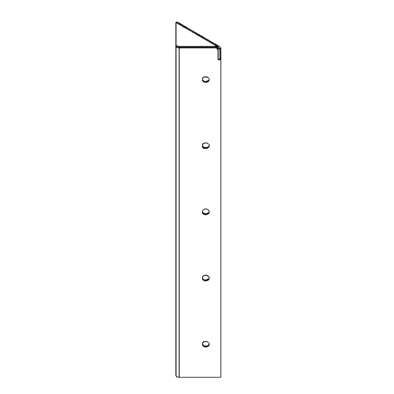 Jardinière en acier - Pièce d'angle 90° - 50 cm
