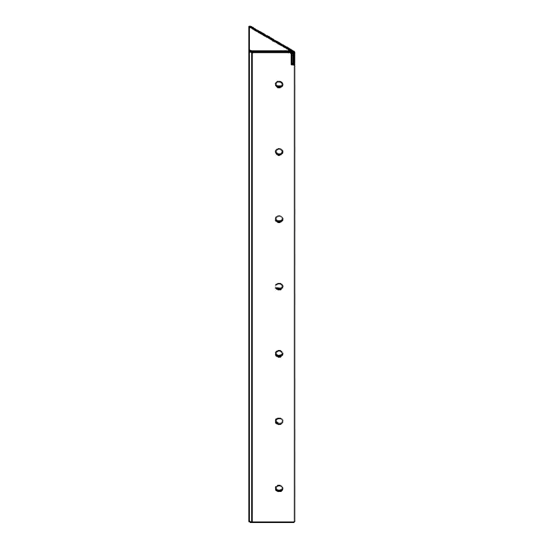 Jardinière en acier - Pièce d'angle 90° - 70 cm