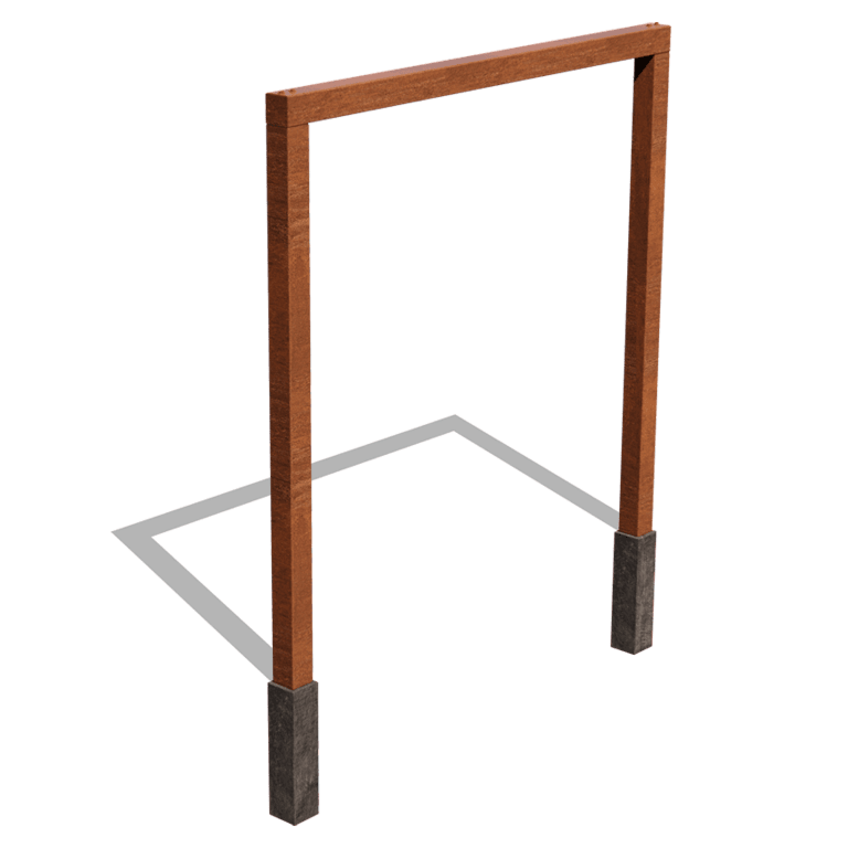 Pergola en acier Corten - Droite - 250 x 230 cm