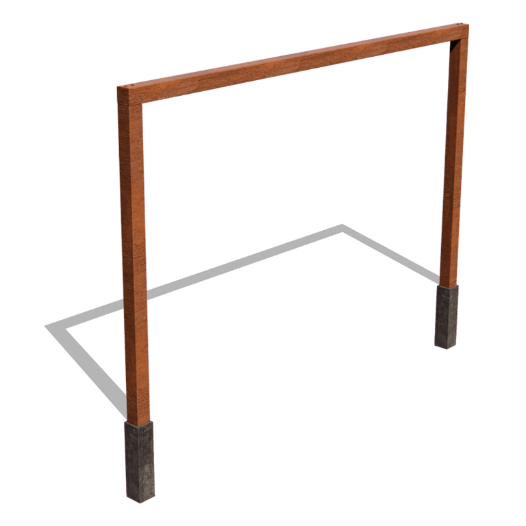 Pergola en acier Corten - Droite - 400 x 230 cm
