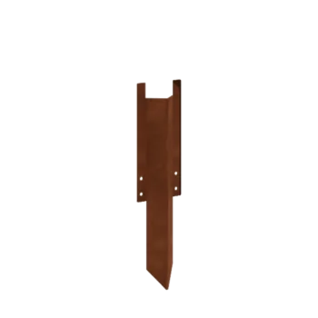 Piquet de bordure en acier Corten - Hauteur bordures de jardin 22 / 25 cm