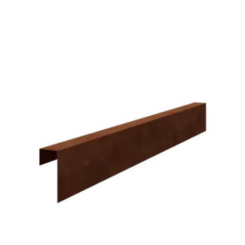 Profil de recouvrement en acier Corten - 15 x 6 x 5 cm - 150 cm
