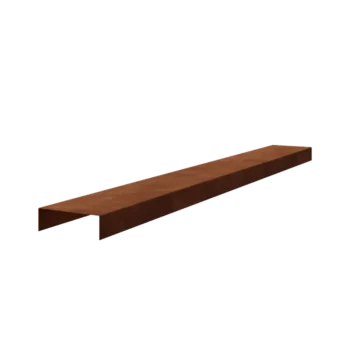 Profil de recouvrement en acier Corten - 5 x 15 x 5 cm - 150 cm