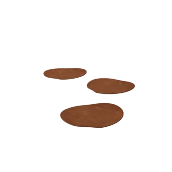 Pas japonais en acier Corten - Organique - 30 x 30 cm