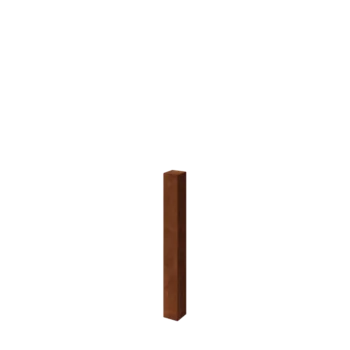 Poteau de jardin en acier Corten - 12 x 12 x 100 cm