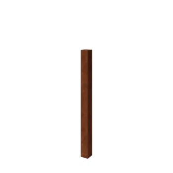 Poteau de jardin en acier Corten - 12 x 12 x 150 cm