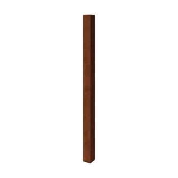 Poteau de jardin en acier Corten - 12 x 12 x 200 cm
