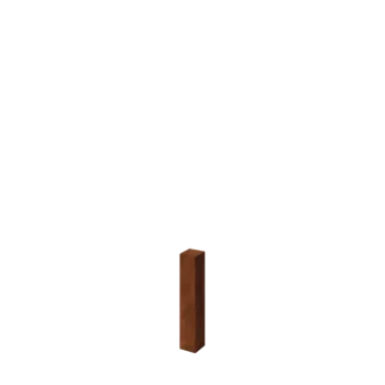 Poteau de jardin en acier Corten - 12 x 12 x 60 cm