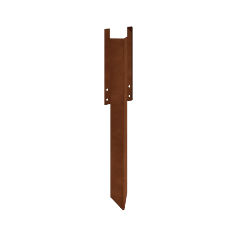 Piquet de bordure en acier Corten - Hauteur bordures de jardin 34 / 37,5 cm