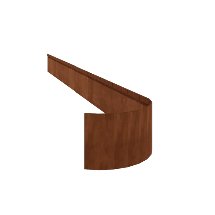 Bordures de jardin en acier Corten - Écrasé FLEX - Hauteur 23 cm - 150 cm