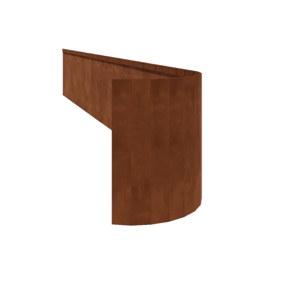 Bordures de jardin en acier Corten - Écrasé FLEX - Hauteur 45 cm - 150 cm