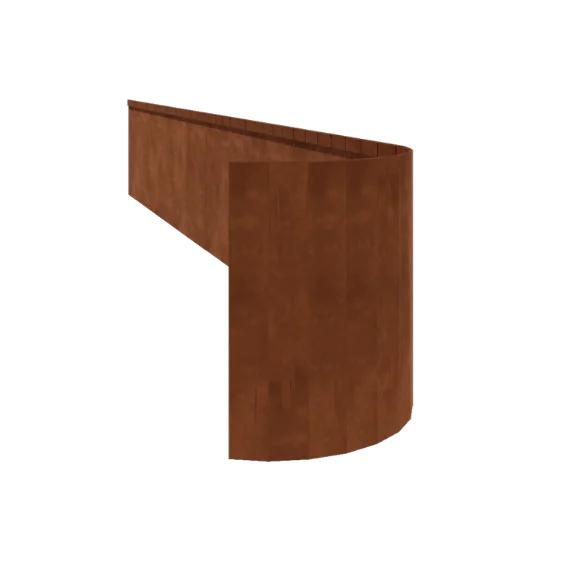Bordures de jardin en acier Corten - Écrasé FLEX - Hauteur 45 cm - 240 cm