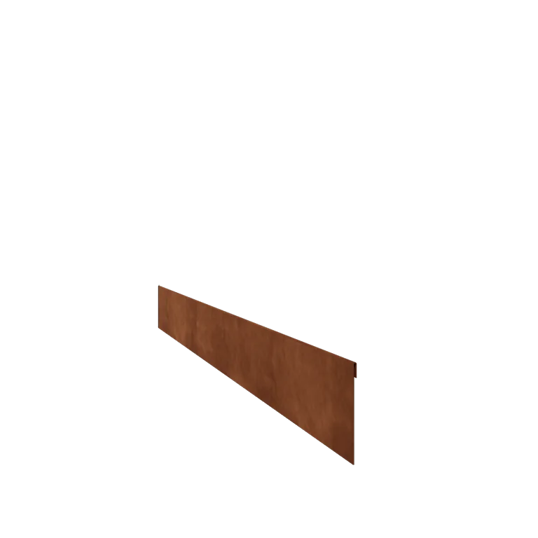 Bordures de jardin en acier Corten - Écrasé - Hauteur 13 cm - 240 cm