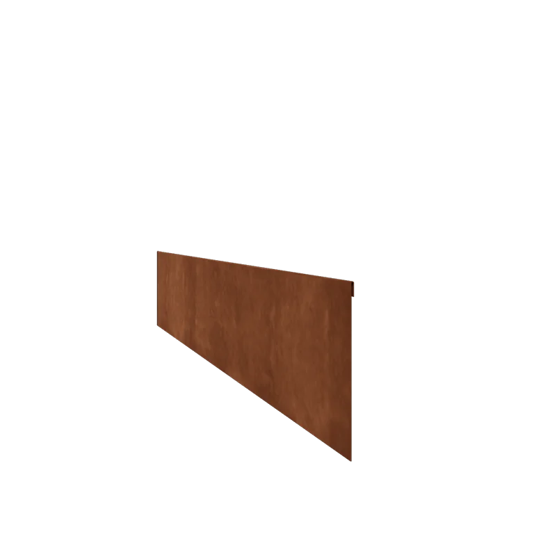 Bordures de jardin en acier Corten - Écrasé - Hauteur 23 cm - 240 cm