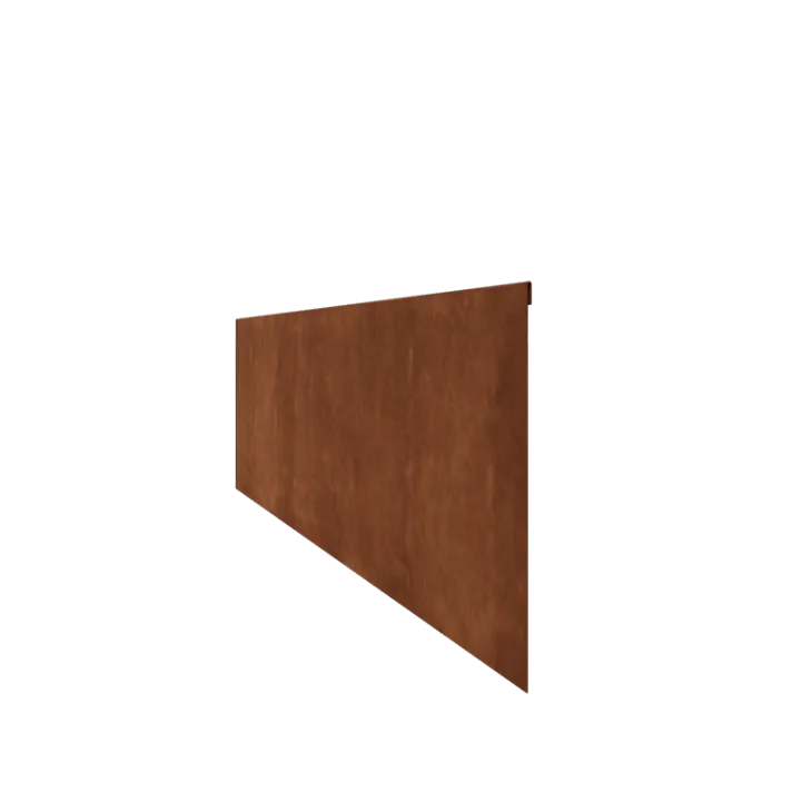 Bordures de jardin en acier Corten - Écrasé - Hauteur 35 cm - 240 cm