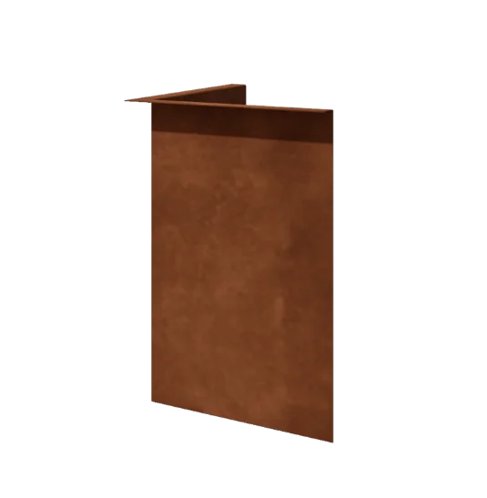 Bordures de jardin en acier Corten - Corpulent - Angle intérieur - Hauteur 45 cm
