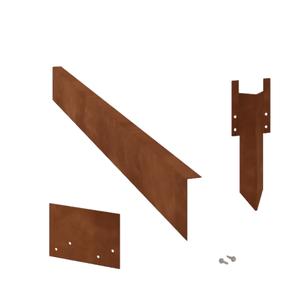 Bordures de jardin en acier Corten - Corpulent - Hauteur 12 cm - Kit complet 24 mètre
