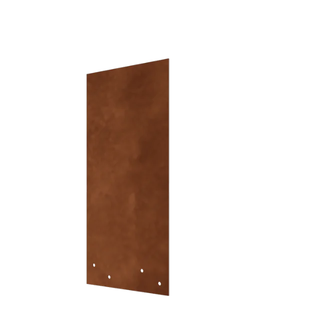 Plaque de jonction en acier Corten - Droit - Hauteur bordures de jardin 45 cm