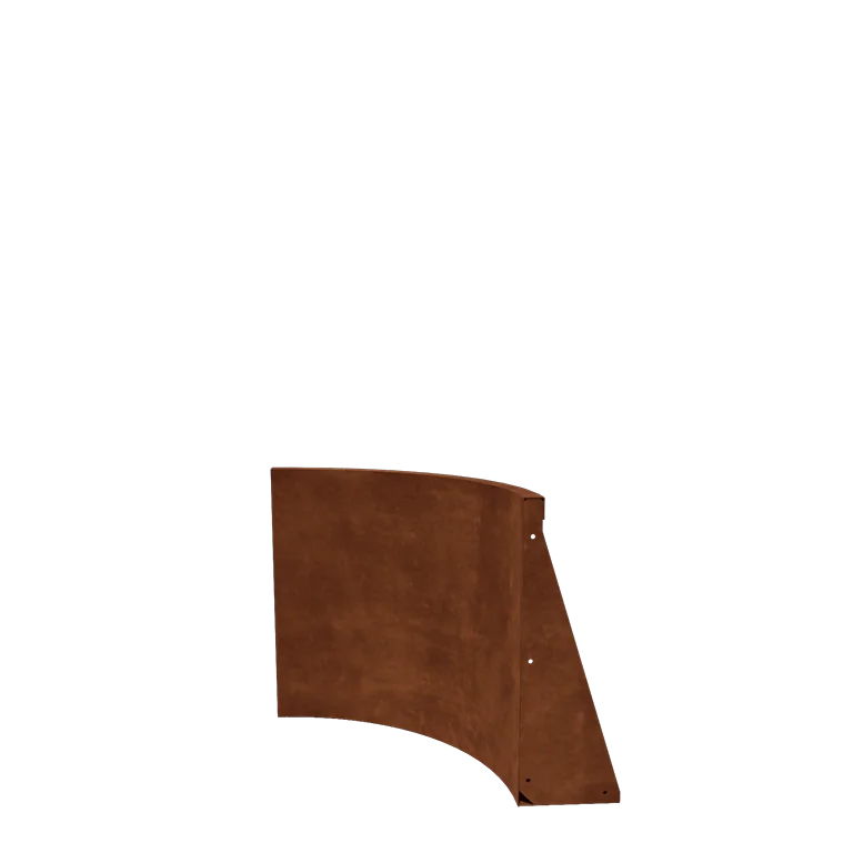 Mur de soutènement en acier Corten - Courbe intérieure - 50 x 50 x 60 cm