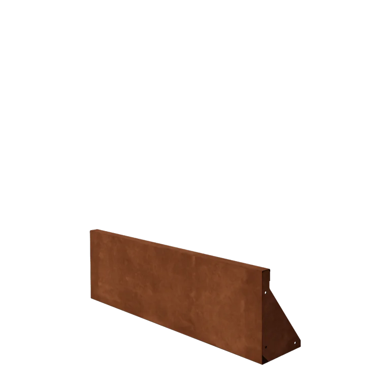 Mur de soutènement en acier Corten - Droit - 100 x 30 cm