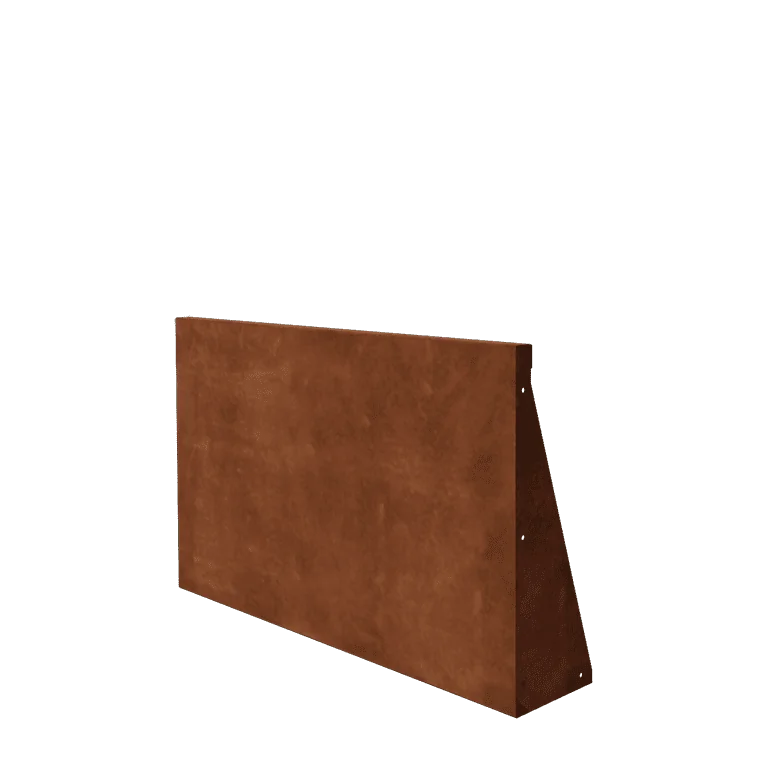 Mur de soutènement en acier Corten - Droit - 100 x 60 cm