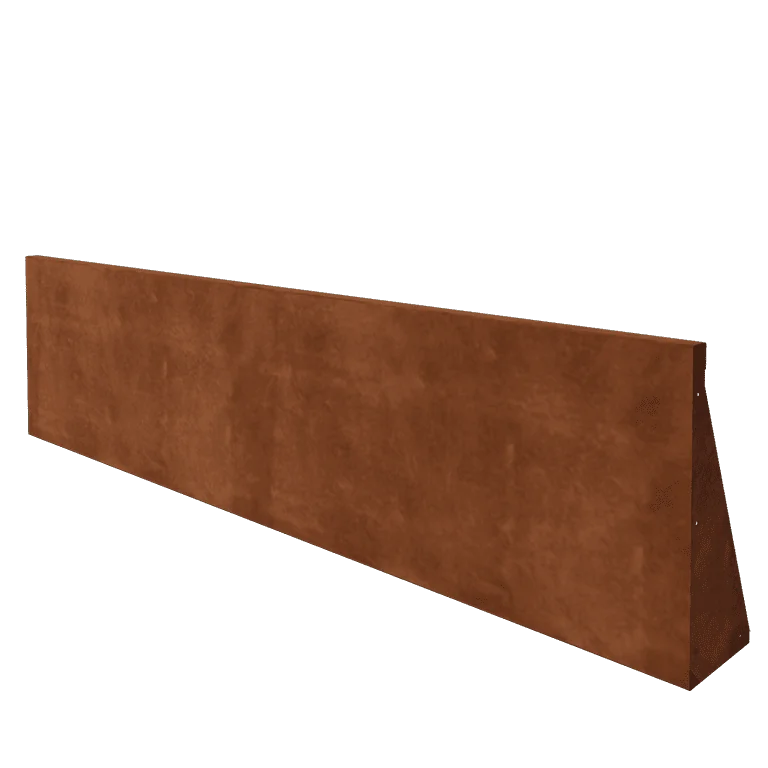 Mur de soutènement en acier Corten - Droit - 200 x 50 cm