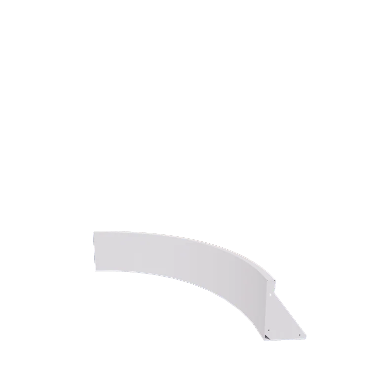 Mur de soutènement en acier - Courbe intérieure - 100 x 100 x 30 cm - RAL9010 mat (blanc)