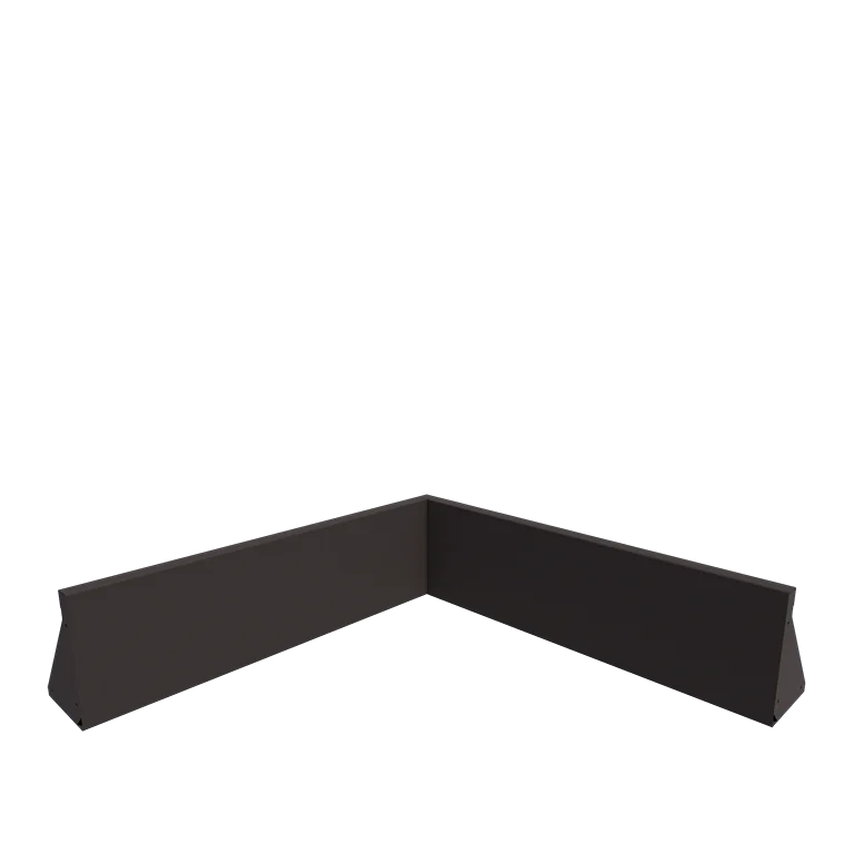Mur de soutènement en acier - Angle intérieur - 100 x 100 x 30 cm - Autre couleur RAL