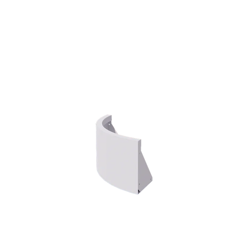 Mur de soutènement en acier - Courbe extérieure - 50 x 50 x 30 cm - RAL9010 mat (blanc)