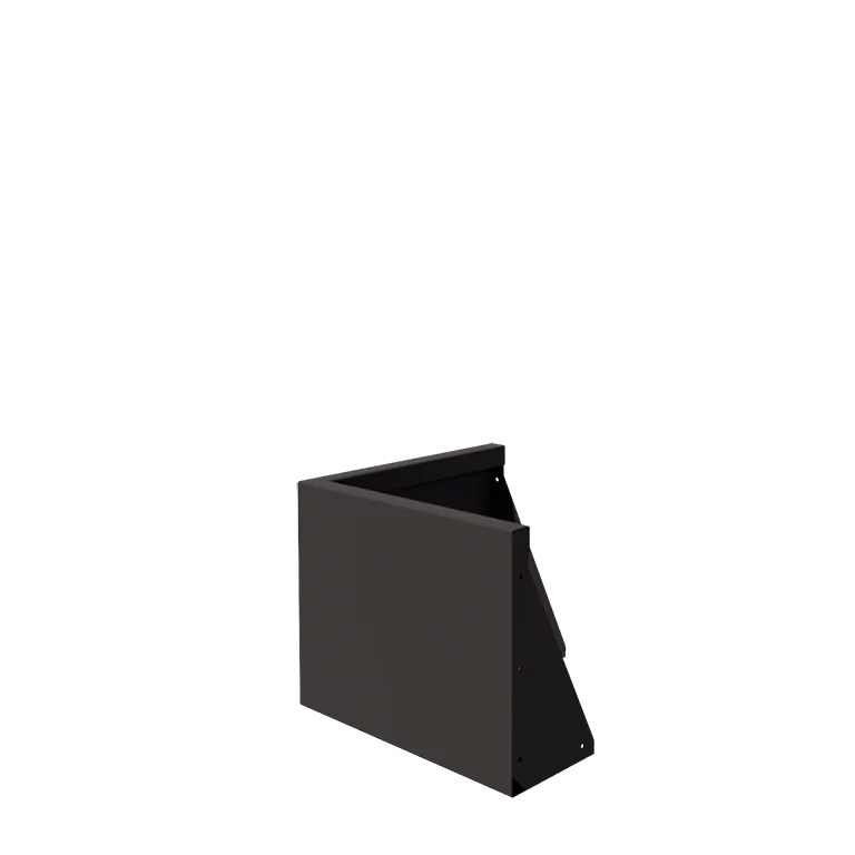 Mur de soutènement en acier - Angle extérieur - 50 x 50 x 40 cm - RAL7016 mat (gris anthracite)