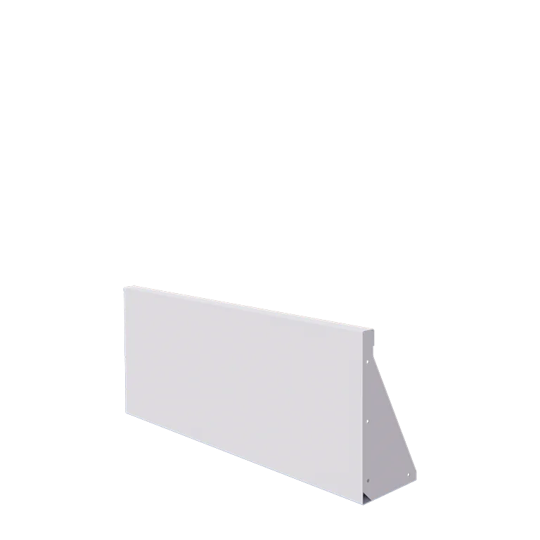Mur de soutènement en acier - Droit - 100 x 40 cm - RAL9010 mat (blanc)