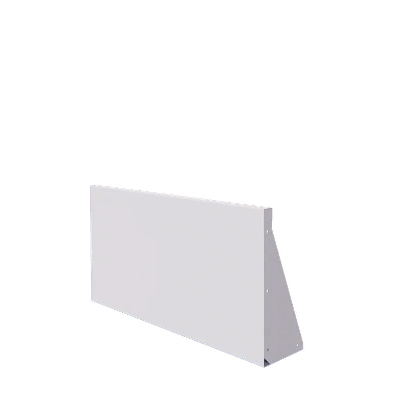 Mur de soutènement en acier - Droit - 100 x 50 cm - RAL9010 mat (blanc)