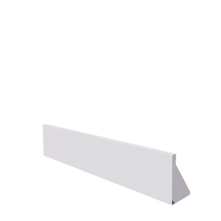 Mur de soutènement en acier - Droit - 150 x 30 cm - RAL9010 mat (blanc)