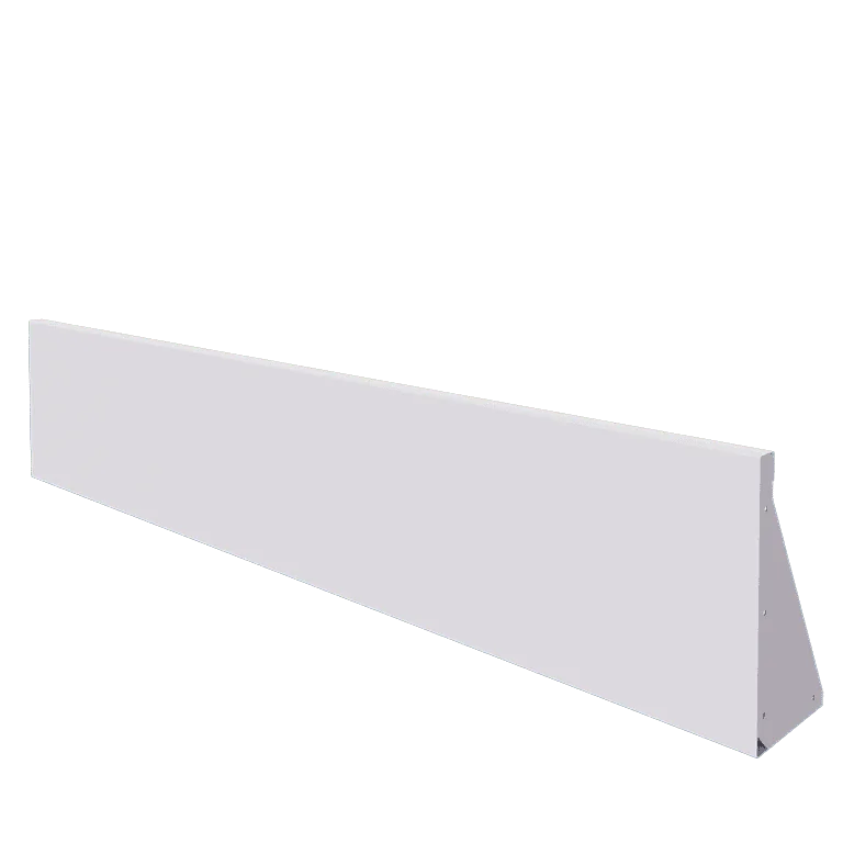 Mur de soutènement en acier - Droit - 200 x 40 cm - RAL9010 mat (blanc)