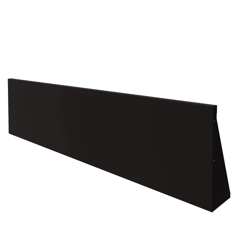 Mur de soutènement en acier - Droit - 200 x 50 cm - RAL9005 mat (noir)