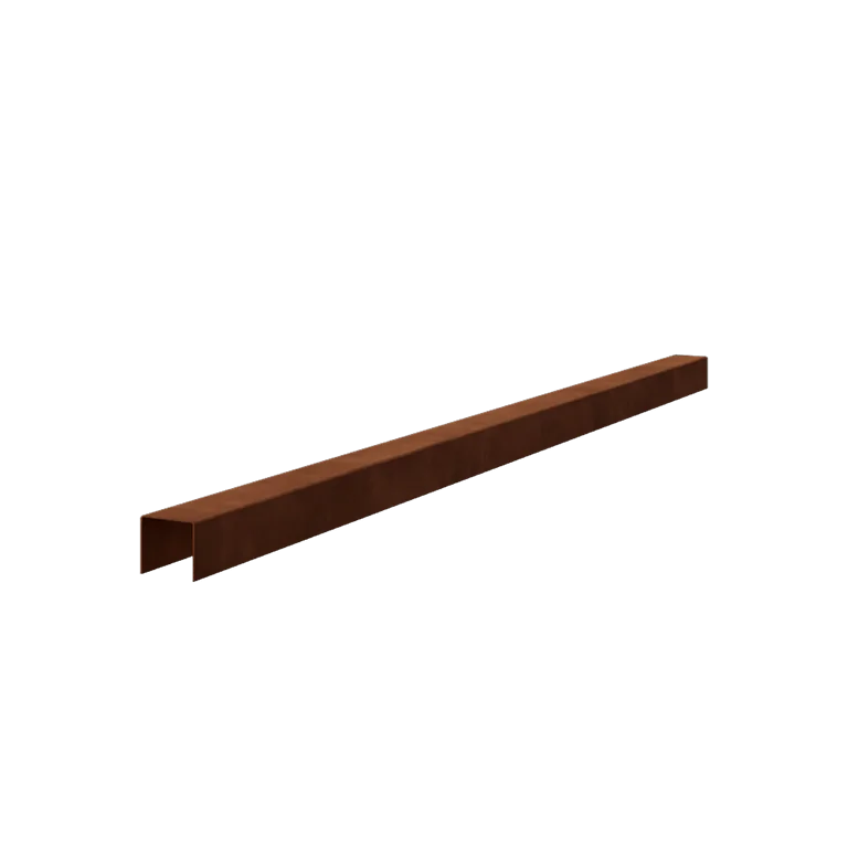 Profil de recouvrement en acier Corten - 5 x 5 x 5 cm - 150 cm