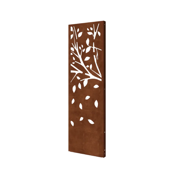 Panneau décoratif en acier Corten - Arbre - Partie 3 - 60 x 6 x 190 cm
